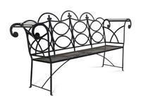 A Painted Steel Garden Bench