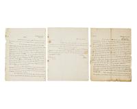 [Americana] Biddle, Nicholas. Group of 3 Autograph Letters, signed