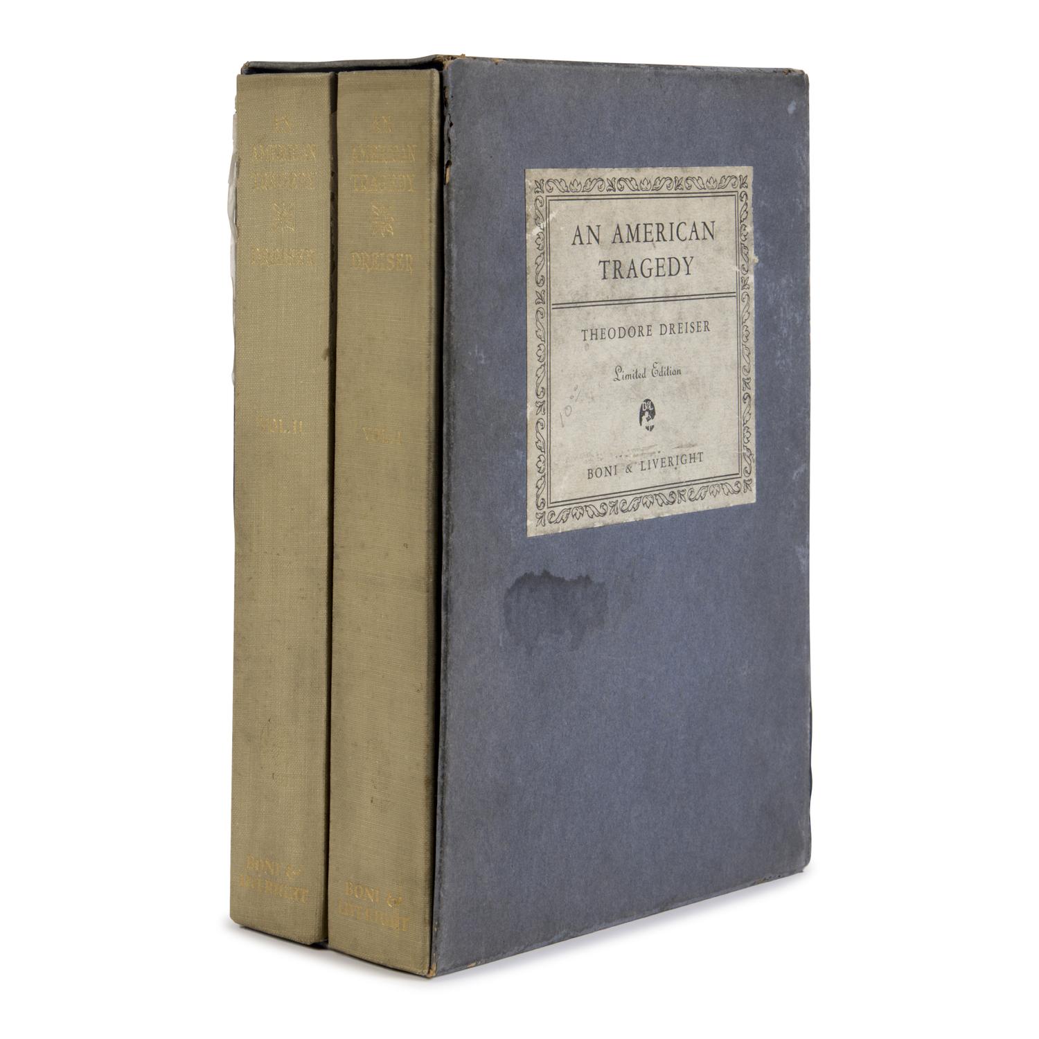 Dreiser, Theodore (1871-1945). An American Tragedy . New York: Boni & Liveright, 1925.