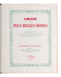 [REDOUTÉ Pierre-Joseph (1759-1840)]. VAUDOYER Jean-Louis (1883-1963). Choix des plus Belles Roses . Paris: [Librairie Denis et al], 1938.
