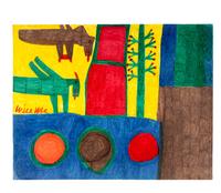 Untitled (Prehistoric Animals), Untitled (Prehistoric Animals), Untitled (Prehistoric Animals) and Untitled (Prehistoric Animals (four works)