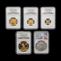 A 1995-W Gold and Silver Eagle 5 Coin Proof Set [NGC PF70 Ultra Cameo]
