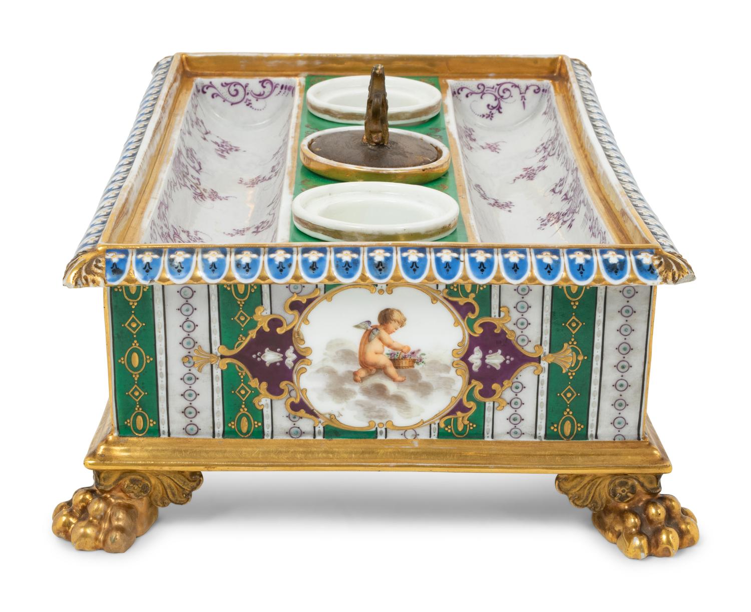 A French Porcelain Encrier
