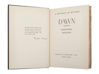 DREISER, Theodore (1871-1945). Dawn. A History of Myself. New York: Horace Liveright, Inc., 1931.