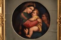 A German Porcelain Circular Plaque: Madonna della Seggiola — AFTER RAPHAEL, LATE 19TH CENTURY