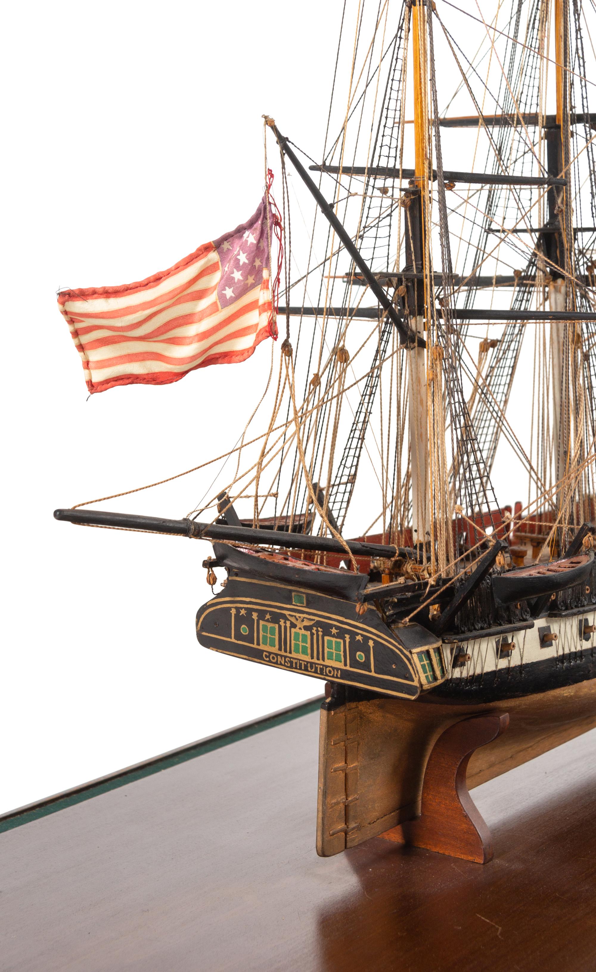 A Cased French Model of the U.S.S. Constitution