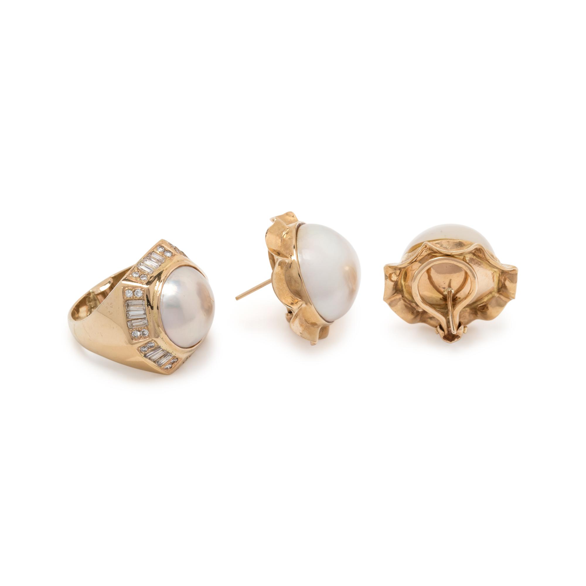 COLLECTION OF CULTURED MABE PEARL JEWELRY