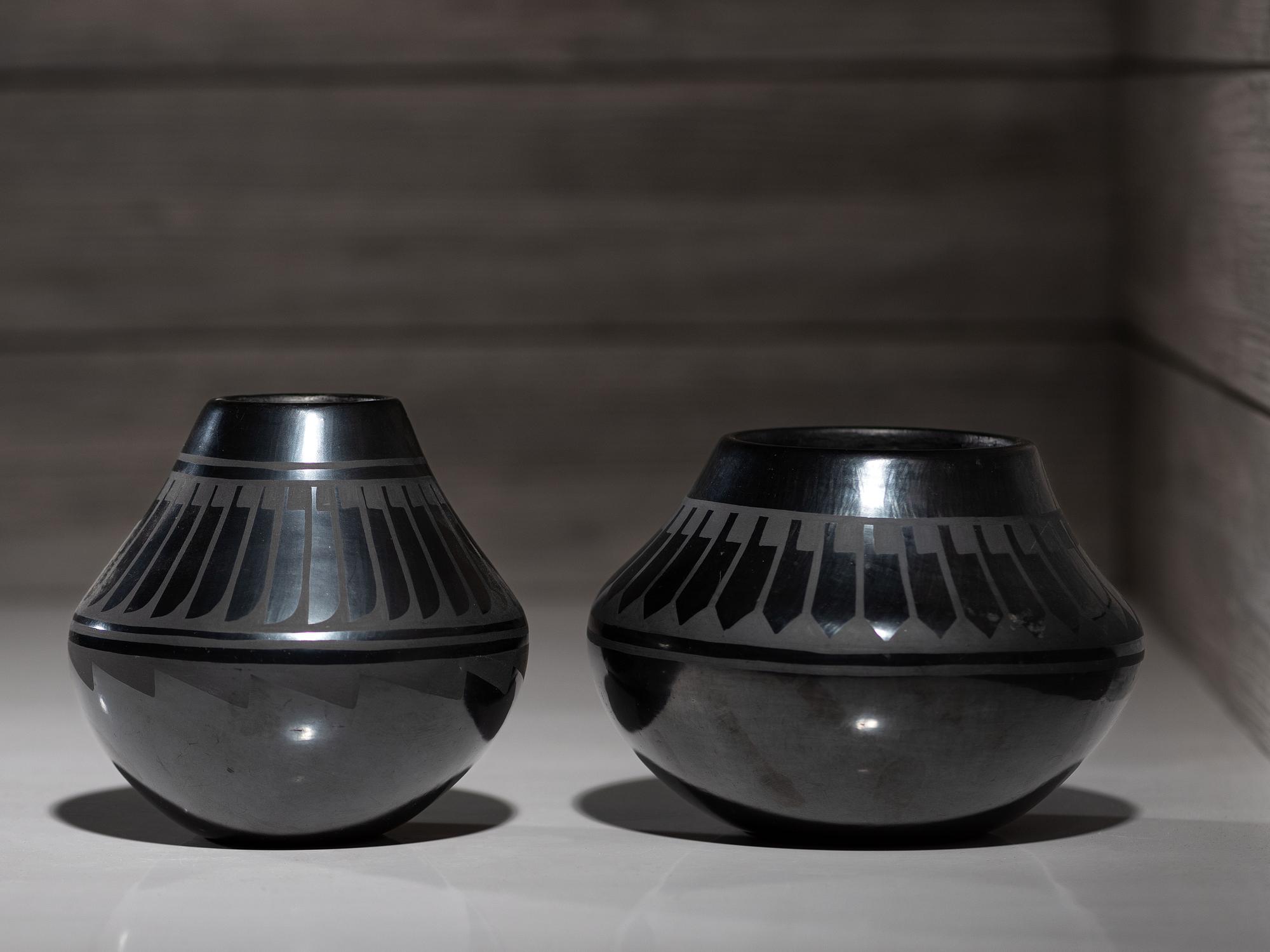 Blackware Pottery Jars