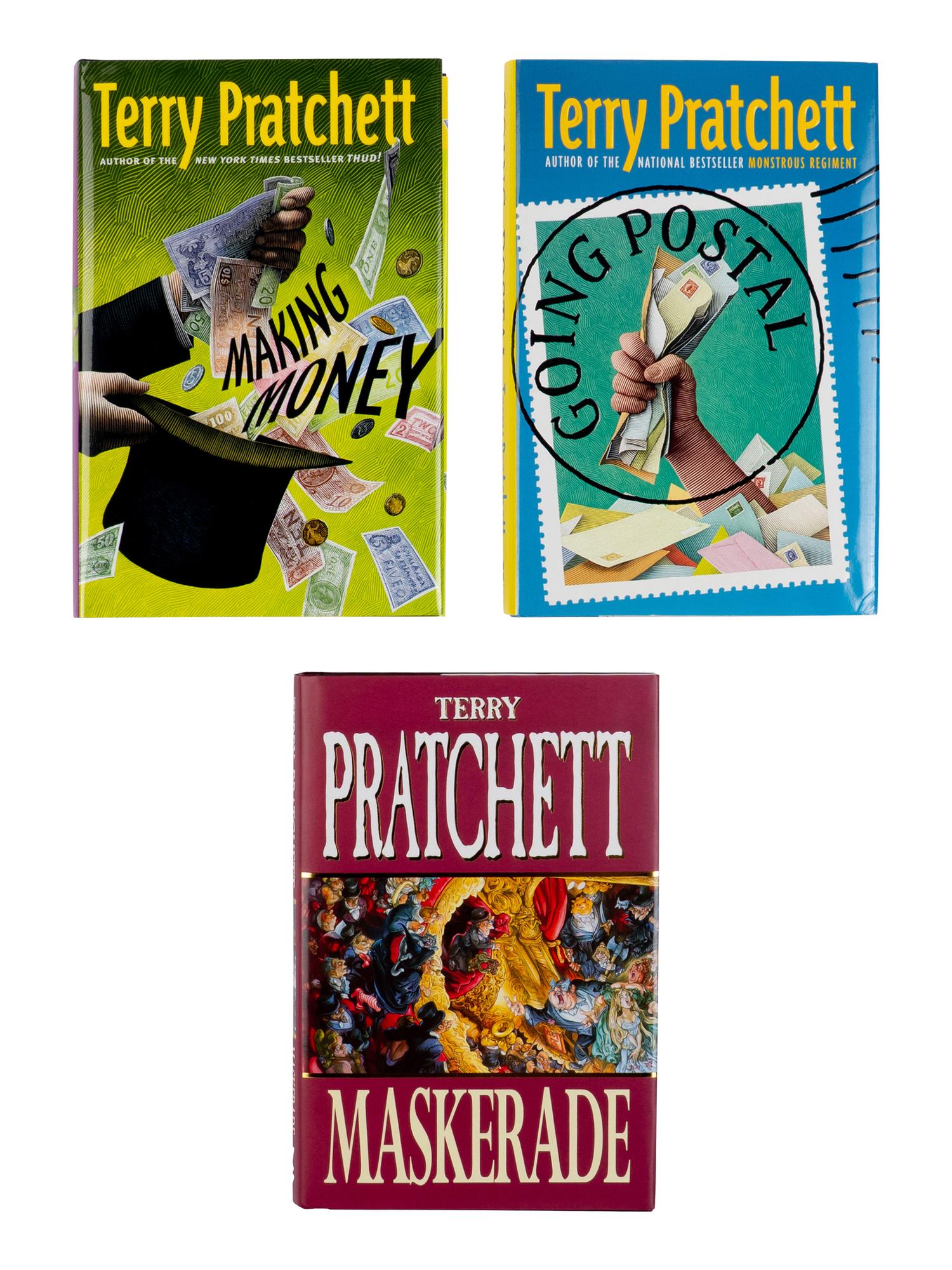PRATCHETT, Terry (1948-2015). A group of 3 titles, ALL SIGNED, comprising: