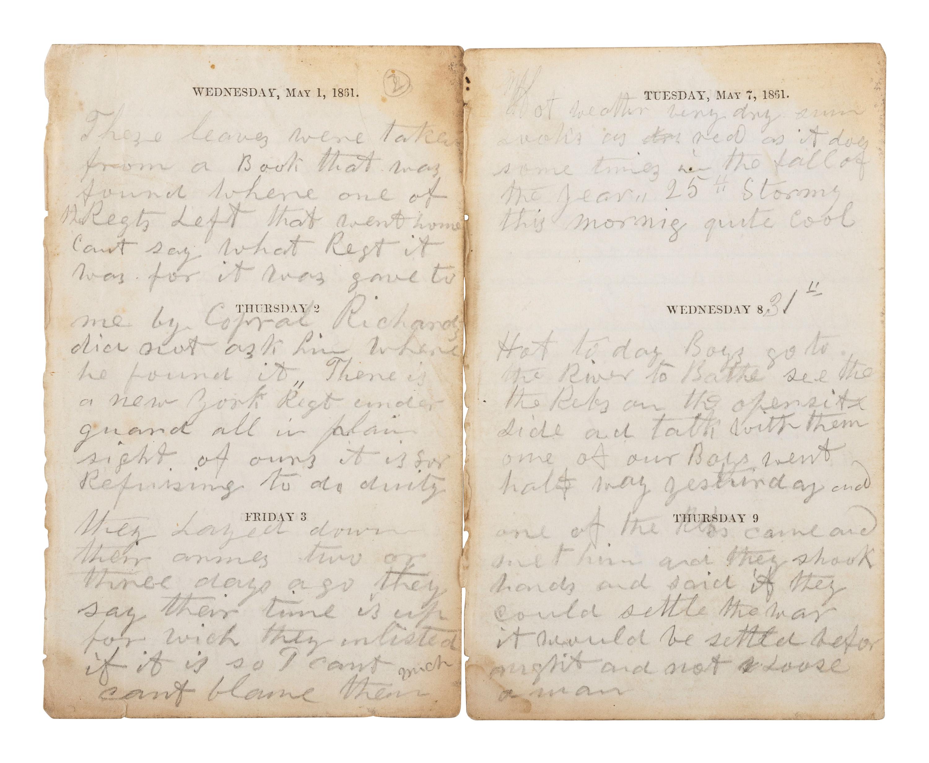[CIVIL WAR]. Famed 20th Maine archive incl. letters and partial diary featuring Gettysburg content.