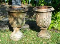 A Pair of Terracotta Garden Urns