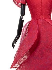 Pierre Cardin Haute Couture Tiered Flounce Lace Dress, 1987