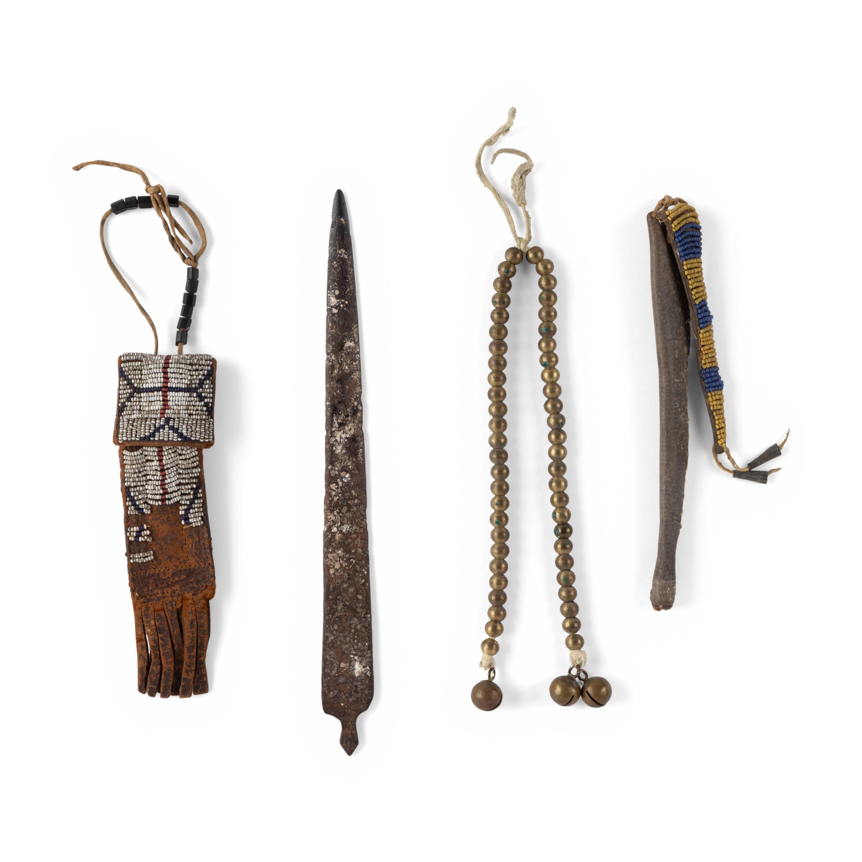 Kiowa Beaded Whetstone Case AND Comanche Tools