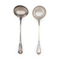 Two Victorian Silver Punch Ladles