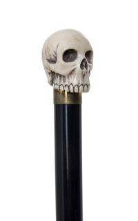 An American Ivory Handled Walking Stick, Diameter of handle 1 3/8 x length overall 34 3/4 inches.