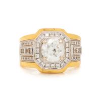 SIMON G., BICOLOR GOLD AND DIAMOND RING