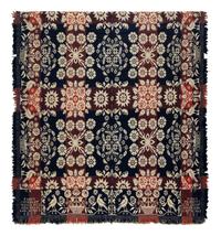 A Cotton and Wool Jacquard Coverlet by George Heilbronn