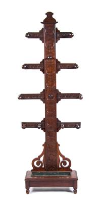 A Victorian Mahogany Hall Tree Height 80 inches.
