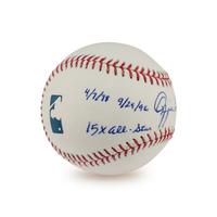 An Ozzie Smith Multi Career Achievement/Stat Inscribed Signed Autograph Baseball (Beckett Authentication Services)