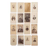 [Civil War] Group of 16 Carte de Visites of Confederate Officers and Other Personalities.