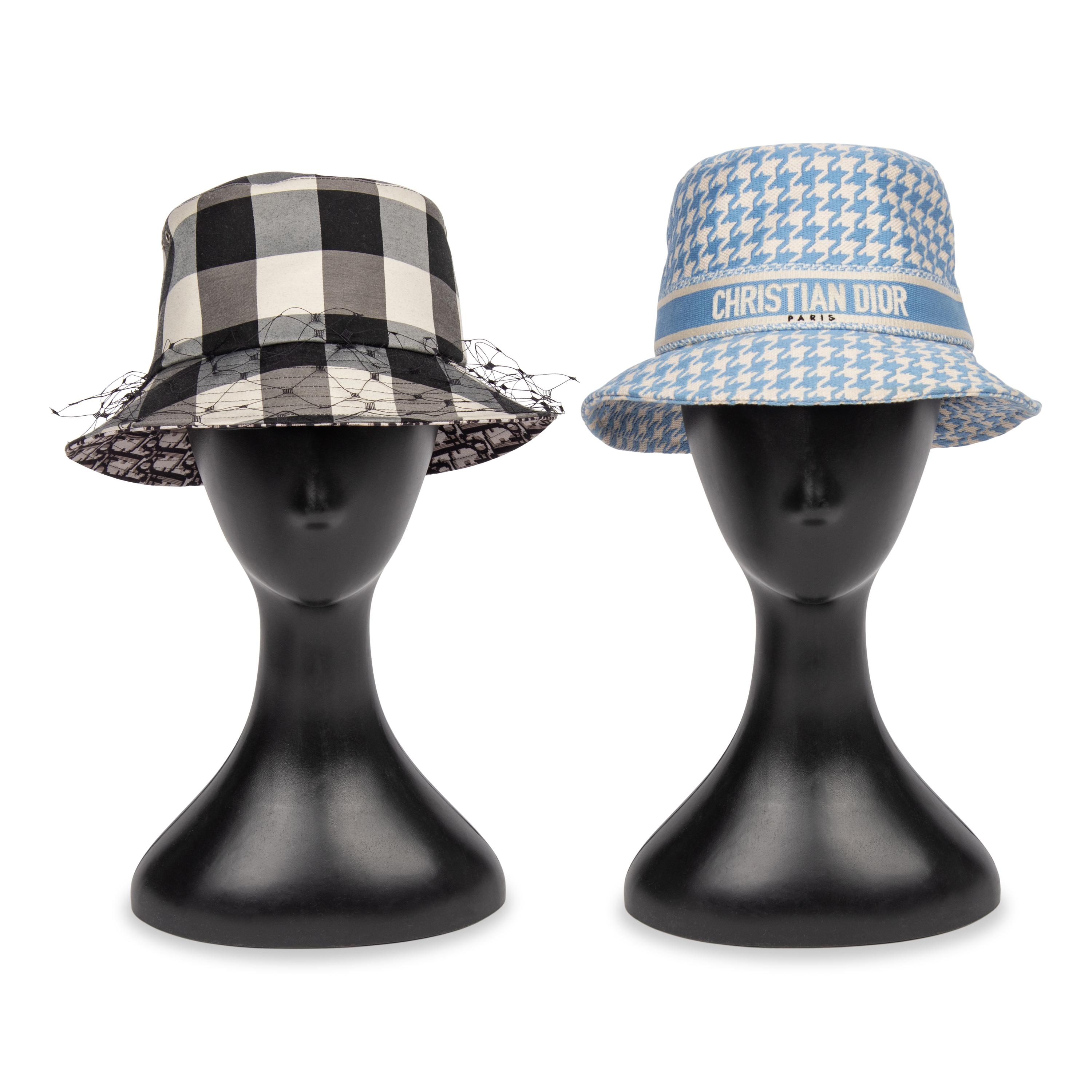 CHRISTIAN DIOR, TWO BUCKET HATS