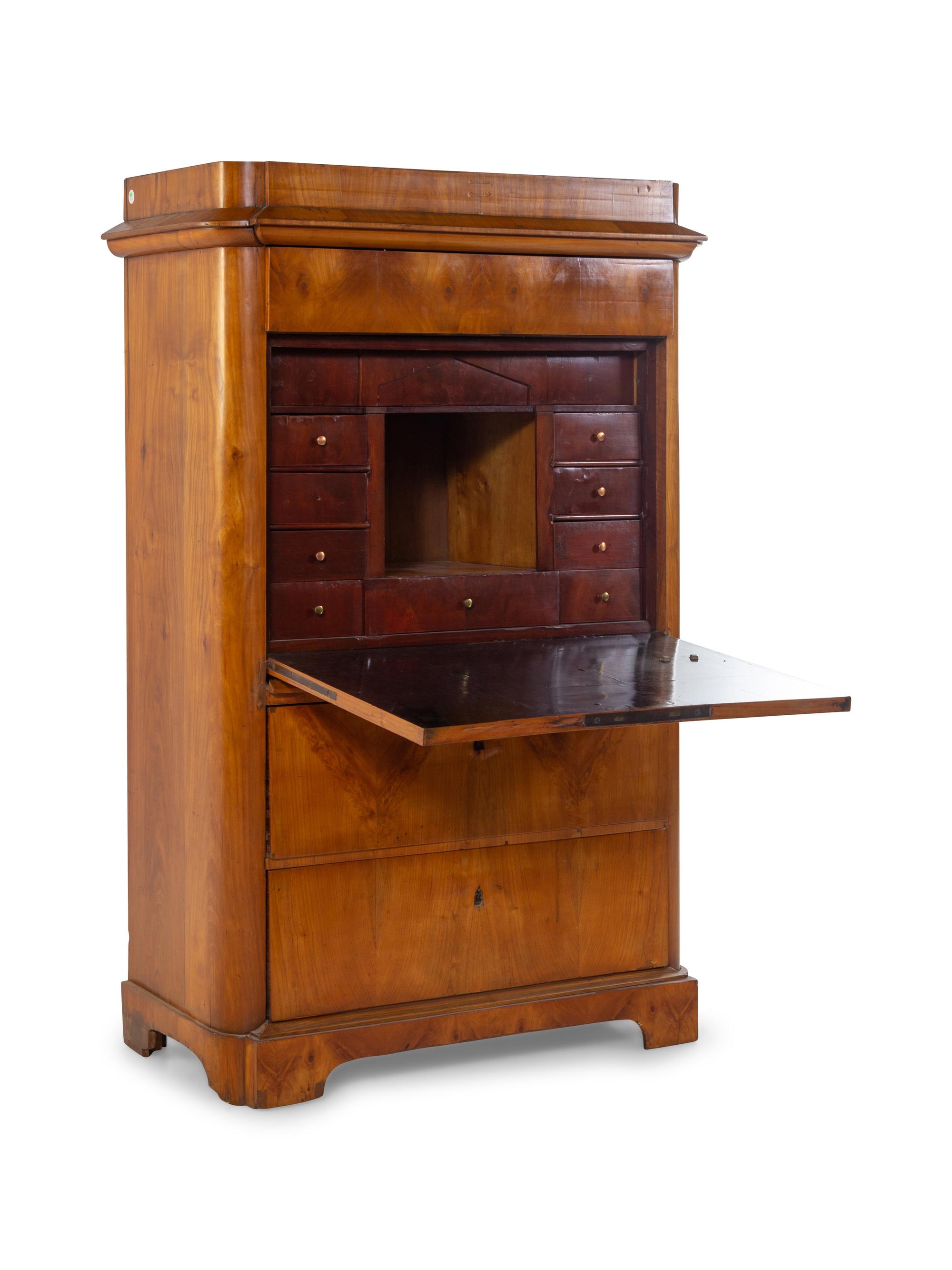 A Biedermeier Walnut Secretaire a Abattant