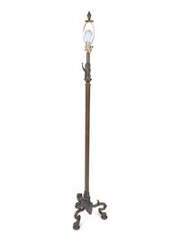 An Estruscan Style Bronze Floor Lamp — 20TH CENTURY
