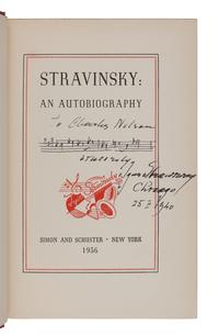 STRAVINSKY, Igor Fedorovich (1882-1971). Stravinsky: An Autobiography . New York: Simon and Schuster, 1936.