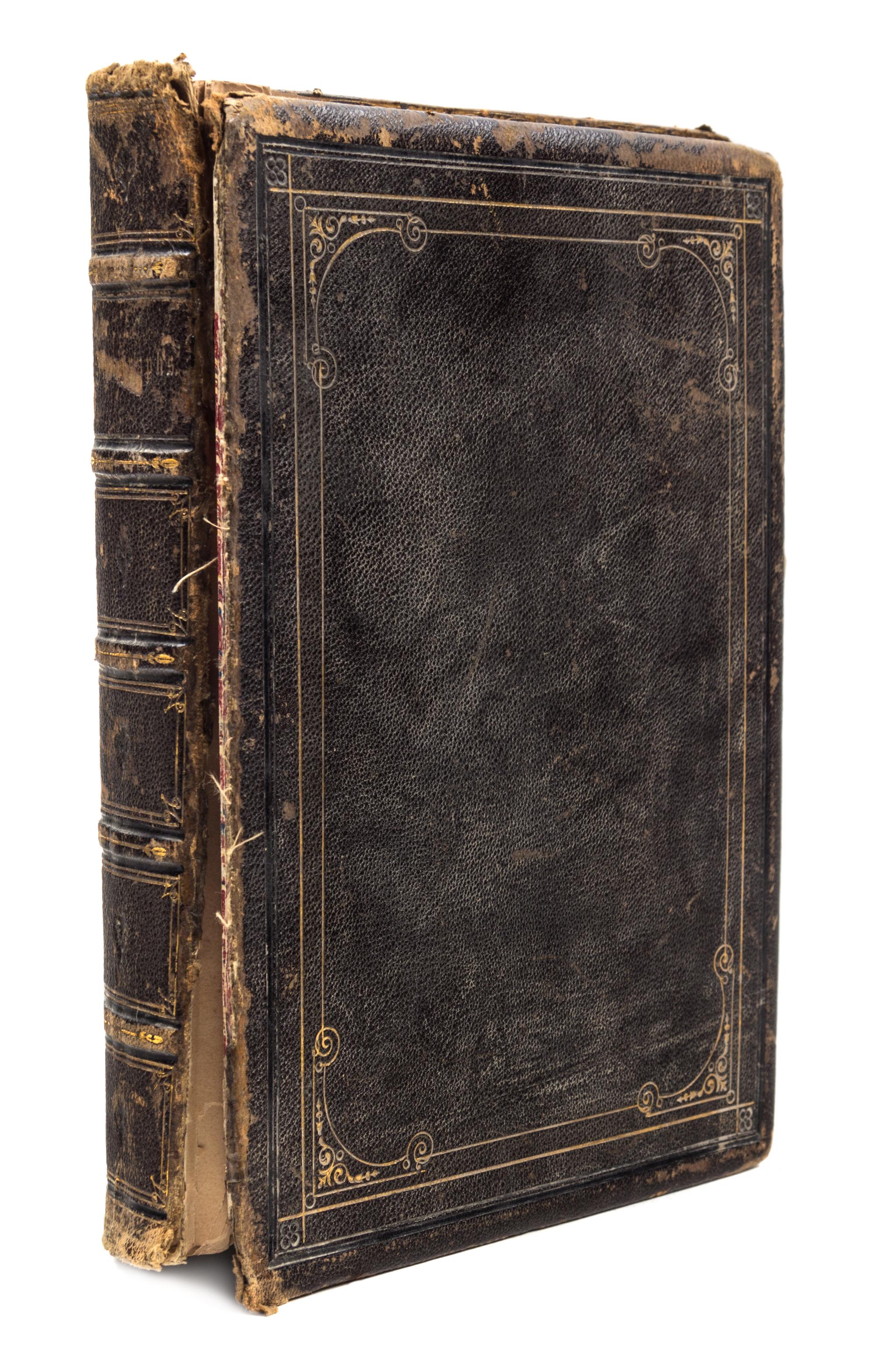 (CIVIL WAR, AUTOGRAPH ALBUM) Album of clipped signatures, Robert E. Lee, Harriet Beecher Stowe, William Sherman and others.