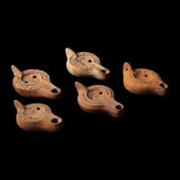 Five Late Roman Terracotta Lamps