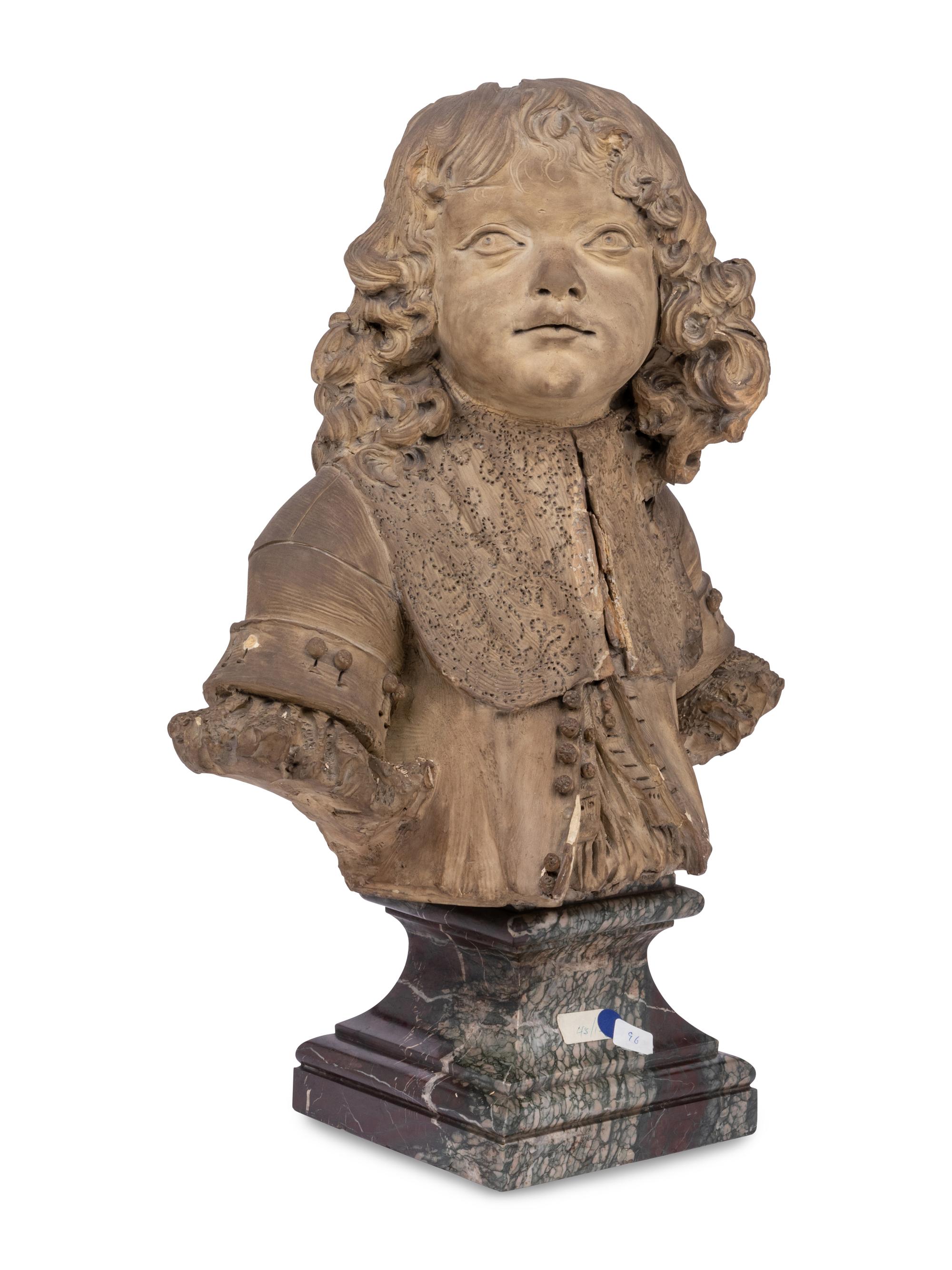 A Continental Terra Cotta Bust of a Boy