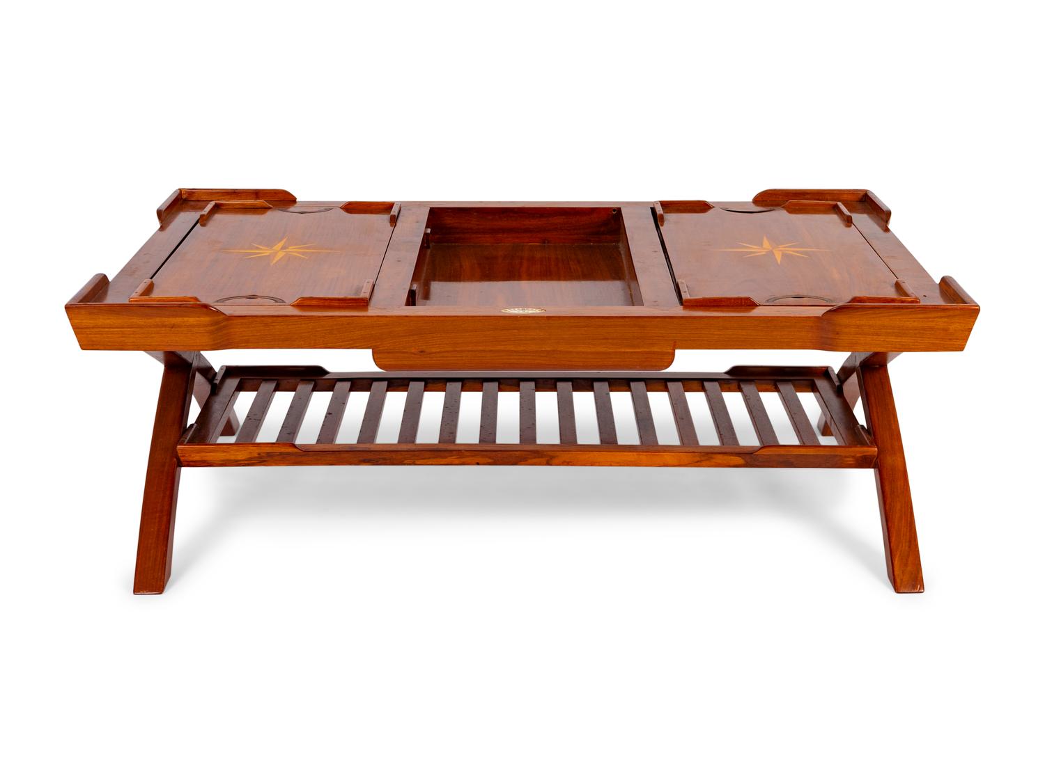 A Starbay Co. "Ceylan" Marine Convertible Coffee Table — 20TH CENTURY