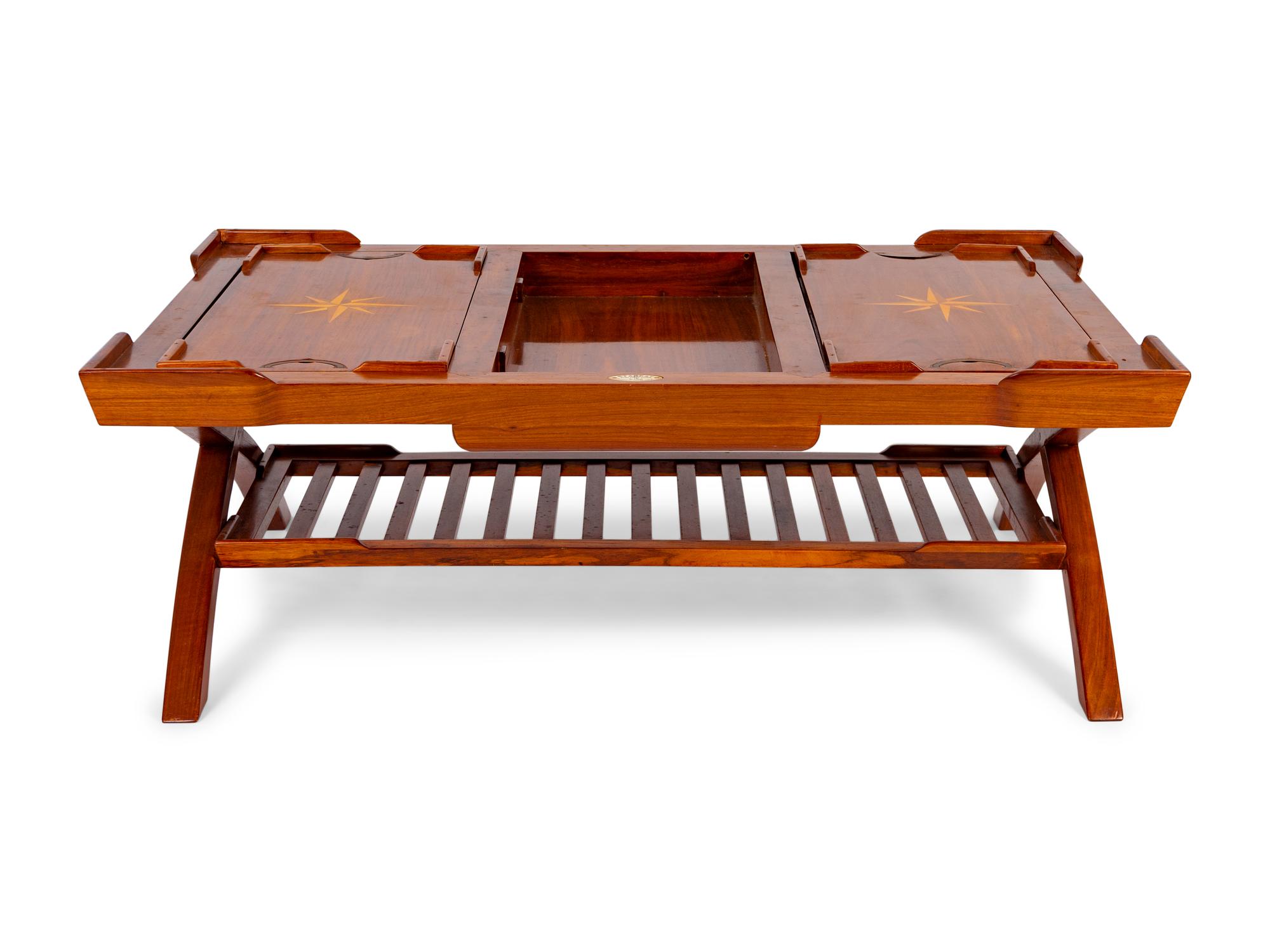 A Starbay Co. "Ceylan" Marine Convertible Coffee Table — 20TH CENTURY
