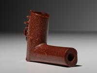 Sioux Catlinite Pipe Bowl, with Elk