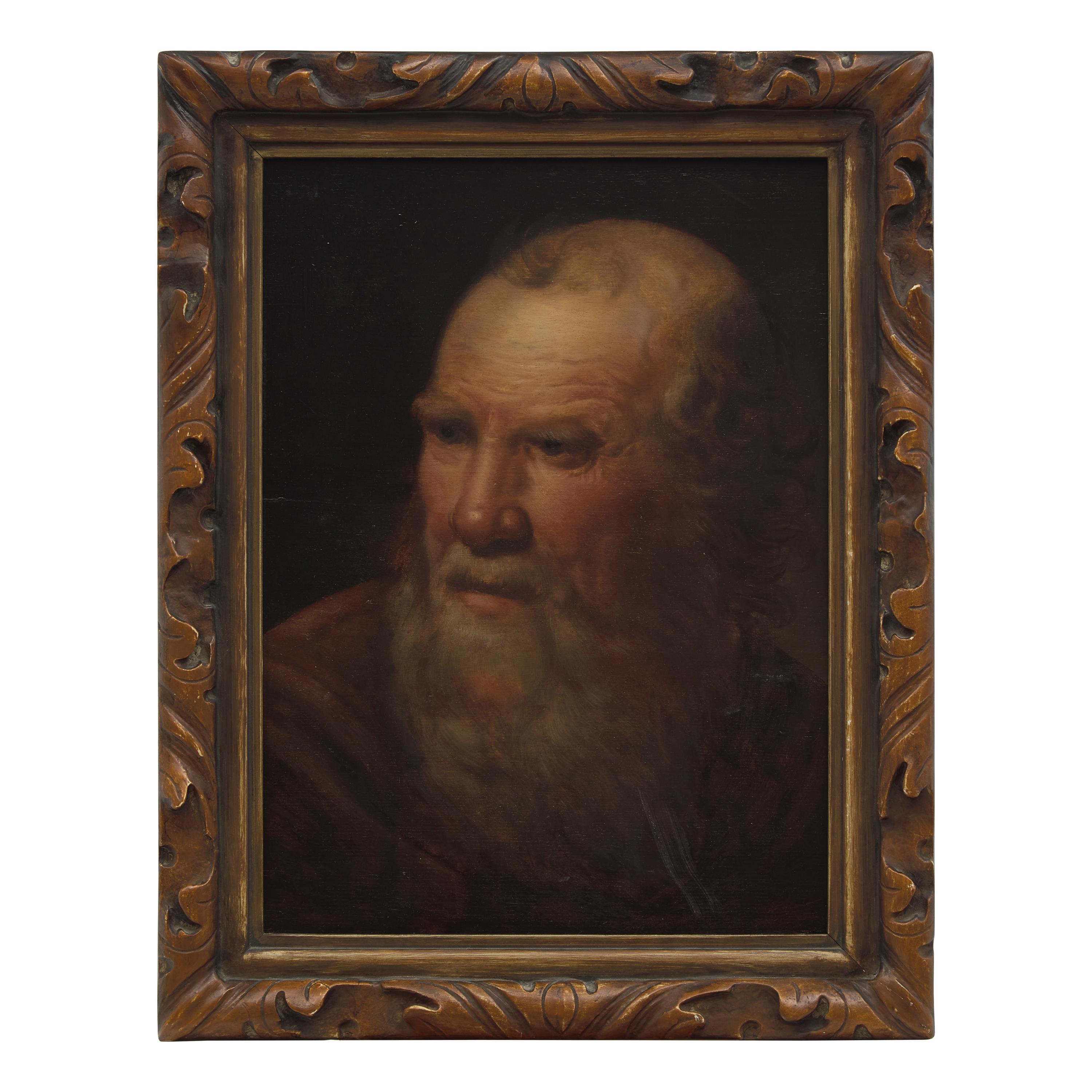 Attributed to Jacob Jordaens (Flemish, 1593-1678) — The Head of a Saint, a Study