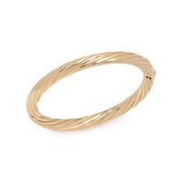 TIFFANY & CO., YELLOW GOLD TWIST BANGLE BRACELET