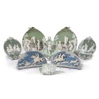 A Group of German Jasperware Wall Plaques
