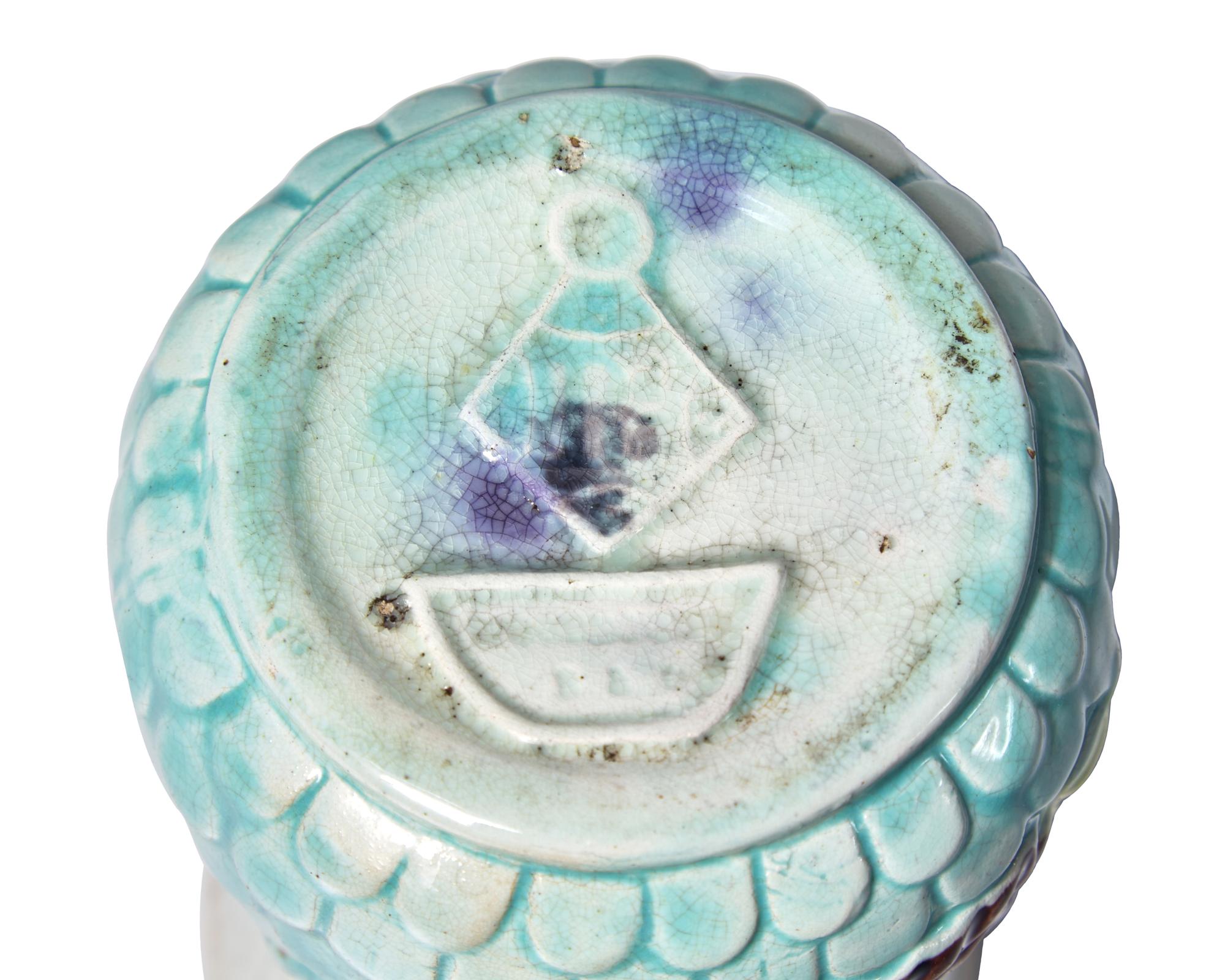 An Assorted Collection of Thirteen Majolica Teawares