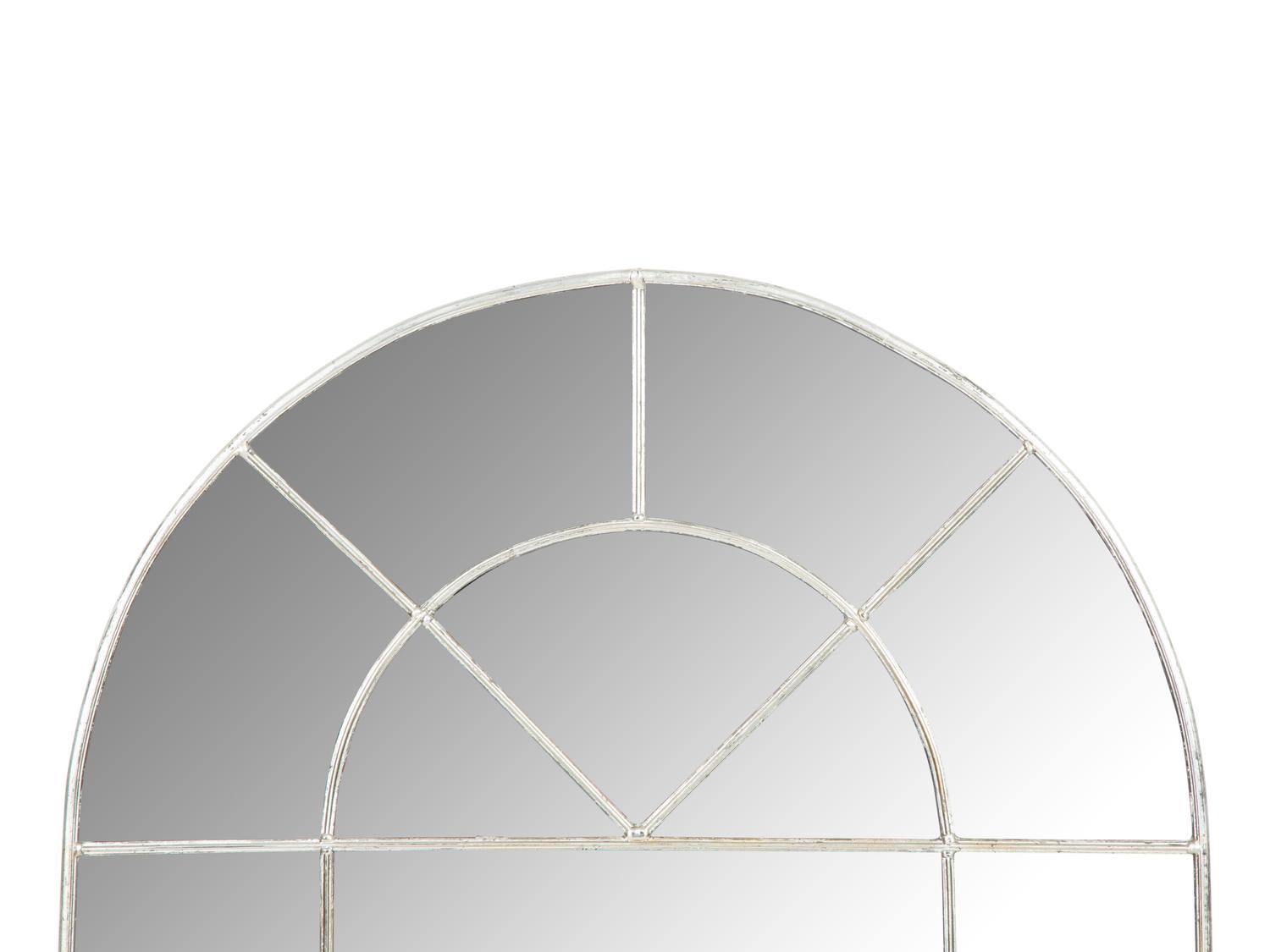 A Pair of Carol Canner for Carver's Guild Colonial Arch Silver Gilt Metal Framed Mirrors