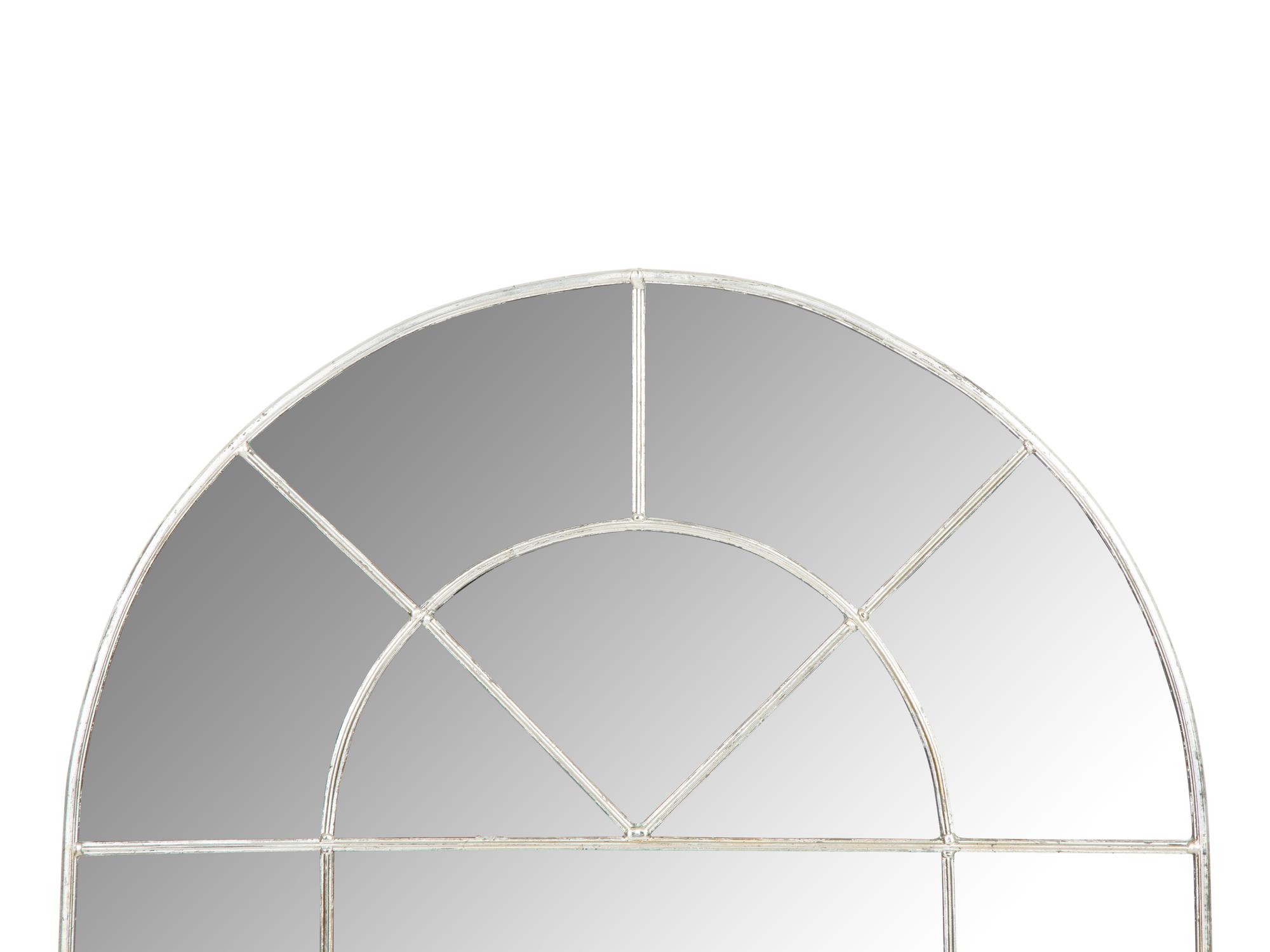 A Pair of Carol Canner for Carver's Guild Colonial Arch Silver Gilt Metal Framed Mirrors