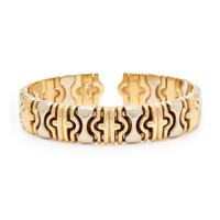 Bicolor Gold Cuff Bracelet