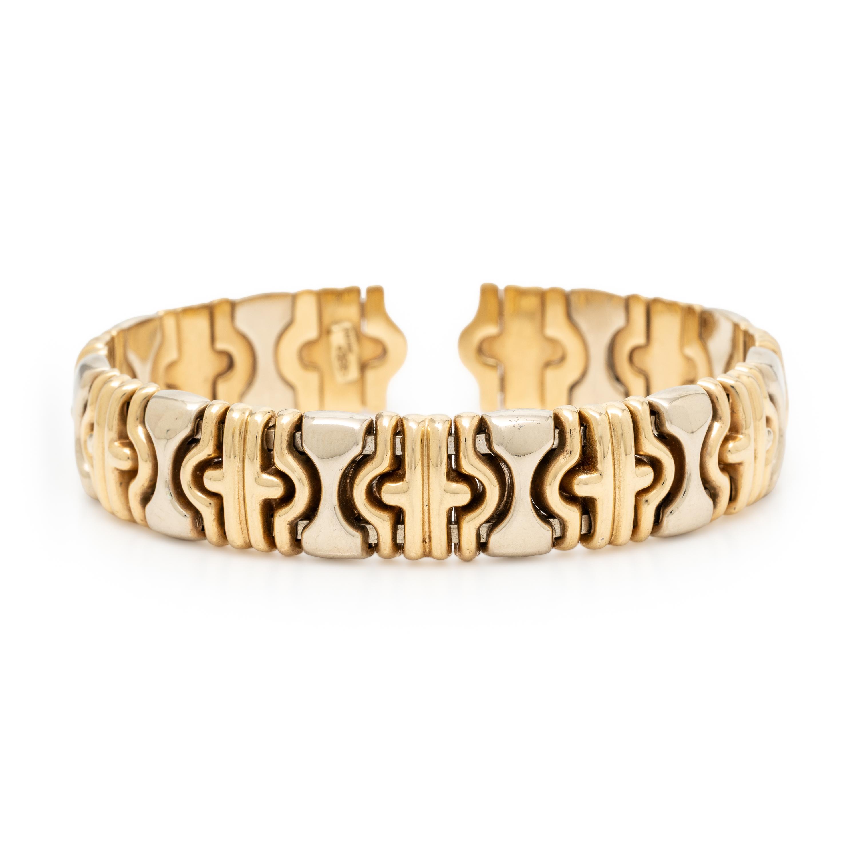 Bicolor Gold Cuff Bracelet