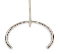 A Pair of Chrome and Glass Adjustble Side Tables