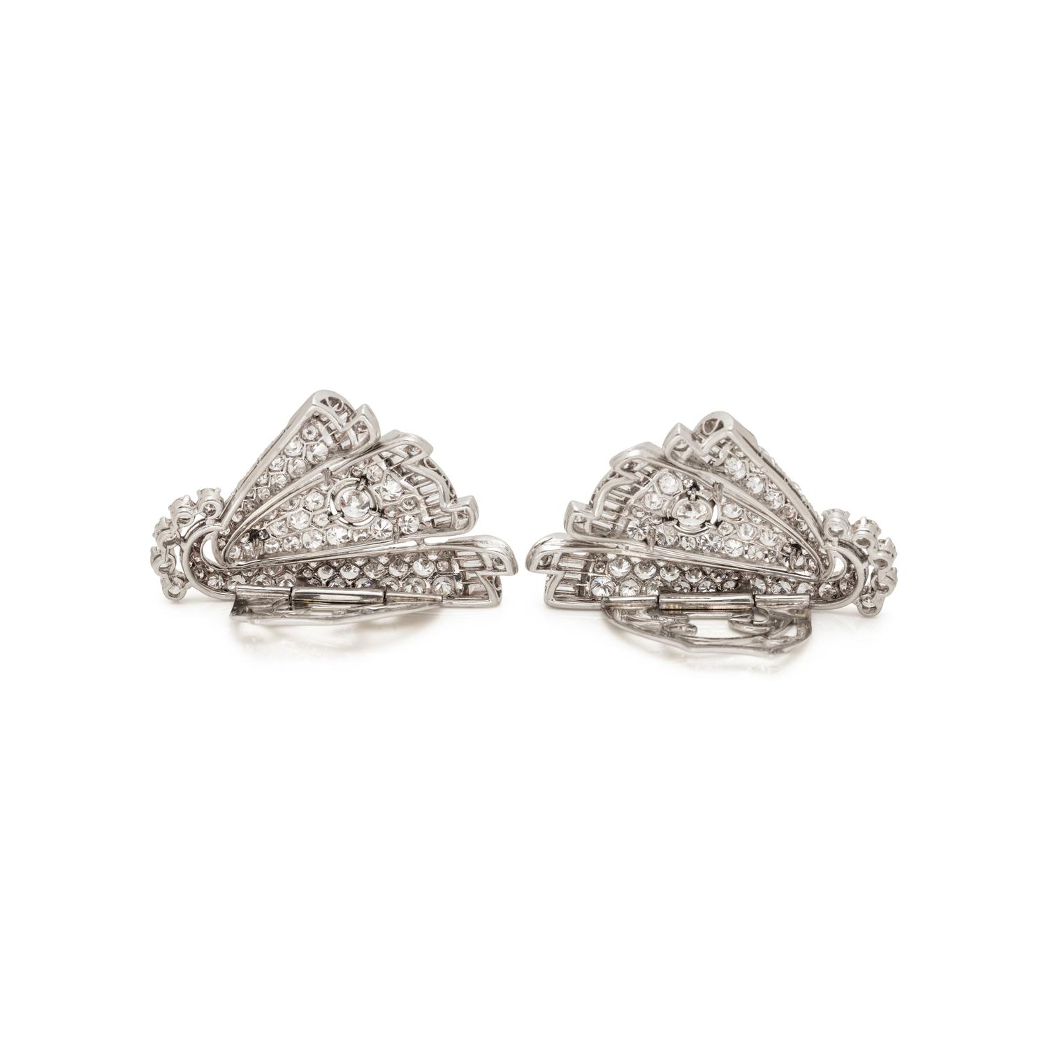 ART MODERNE, DIAMOND CONVERTIBLE DRESS CLIPS
