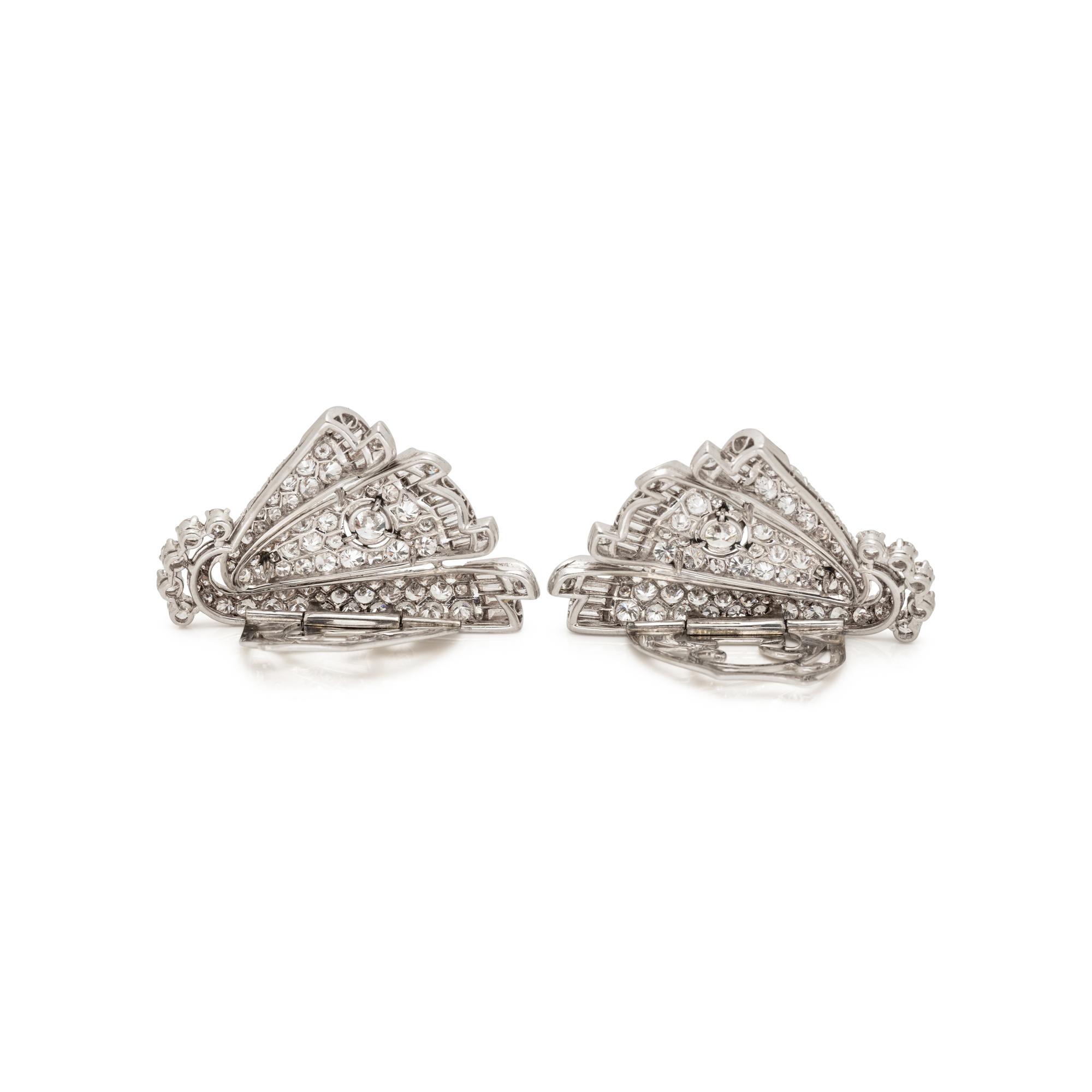 ART MODERNE, DIAMOND CONVERTIBLE DRESS CLIPS