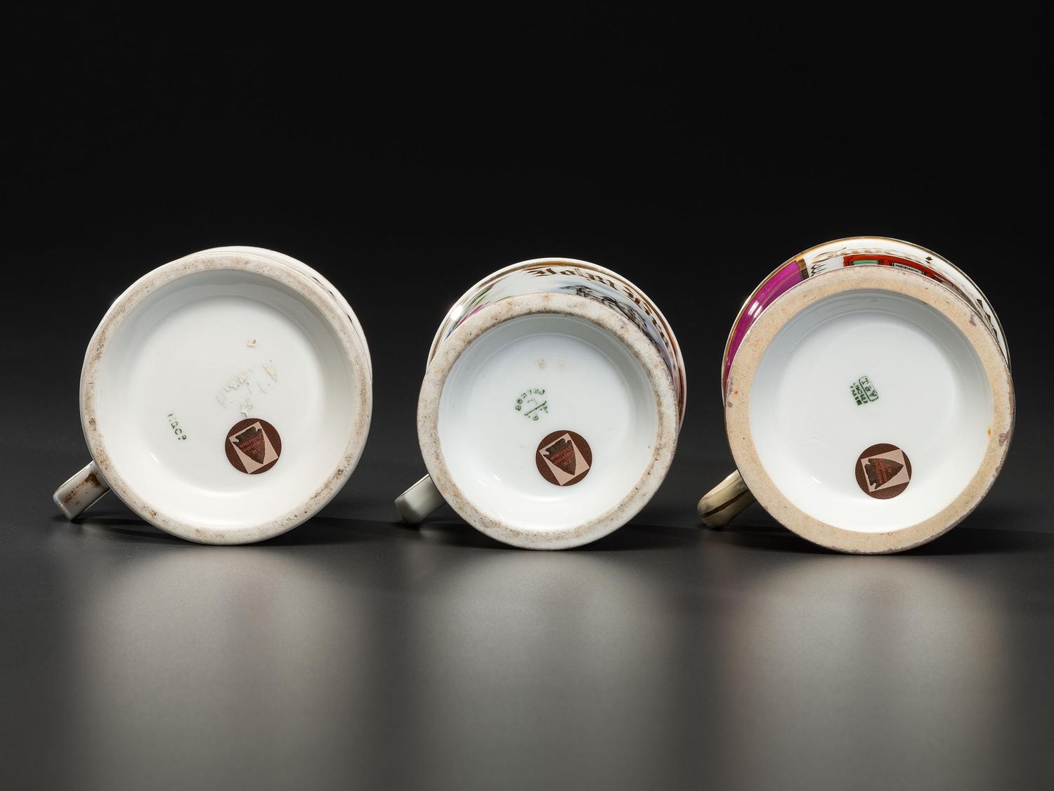 Three Equine Related Porcelain Occupational Shaving Mugs