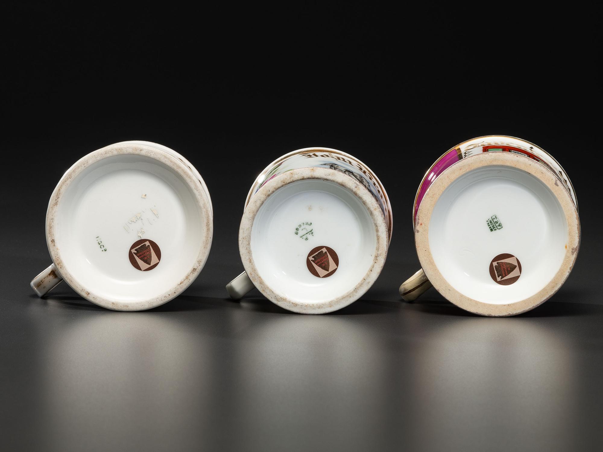 Three Equine Related Porcelain Occupational Shaving Mugs