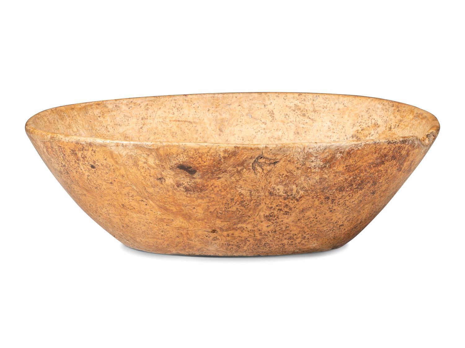 A Maple or Ash Burl Wood Bowl