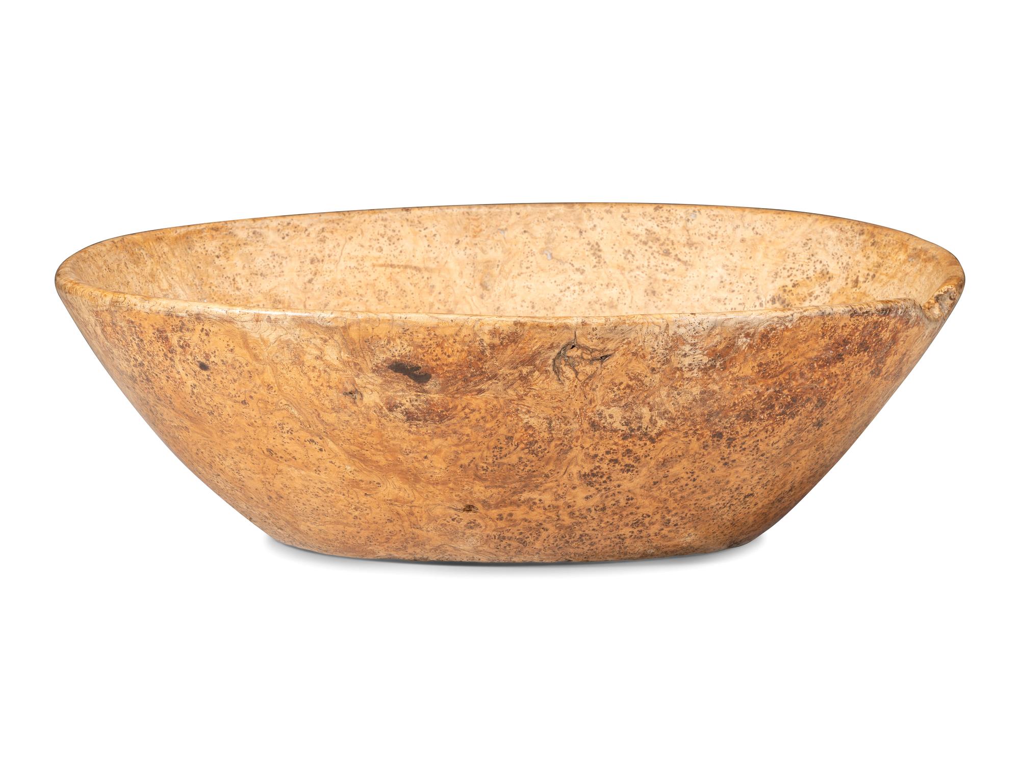 A Maple or Ash Burl Wood Bowl
