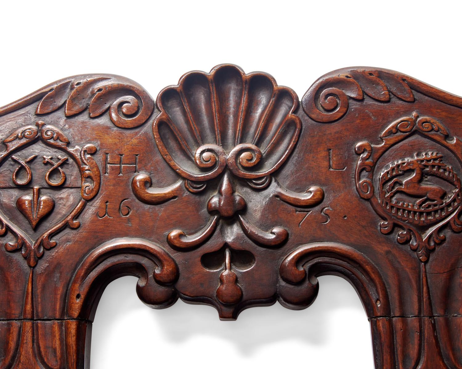 A Group of Seven English and Continental Renaissance / Baroque Carved Oak and Walnut Architectural Fragments